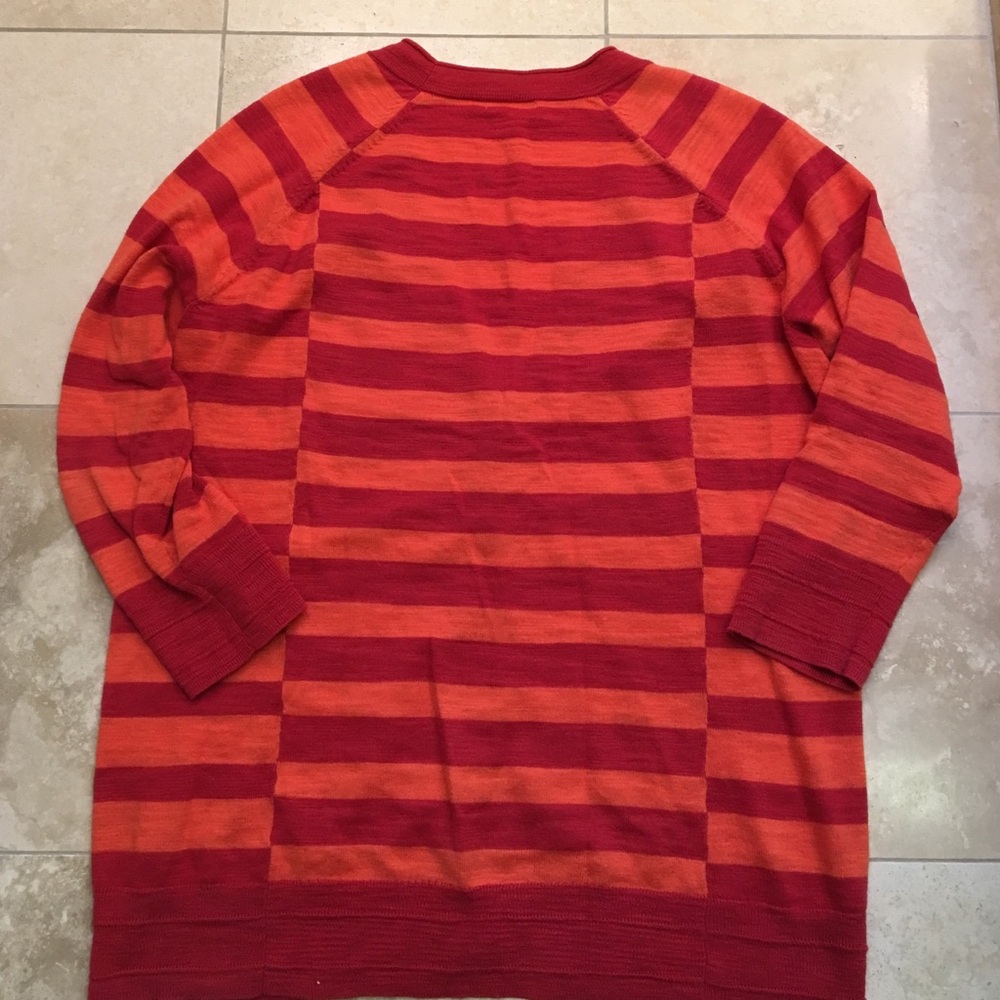Orange Striped Caslon Sweater - Picture 3 of 3